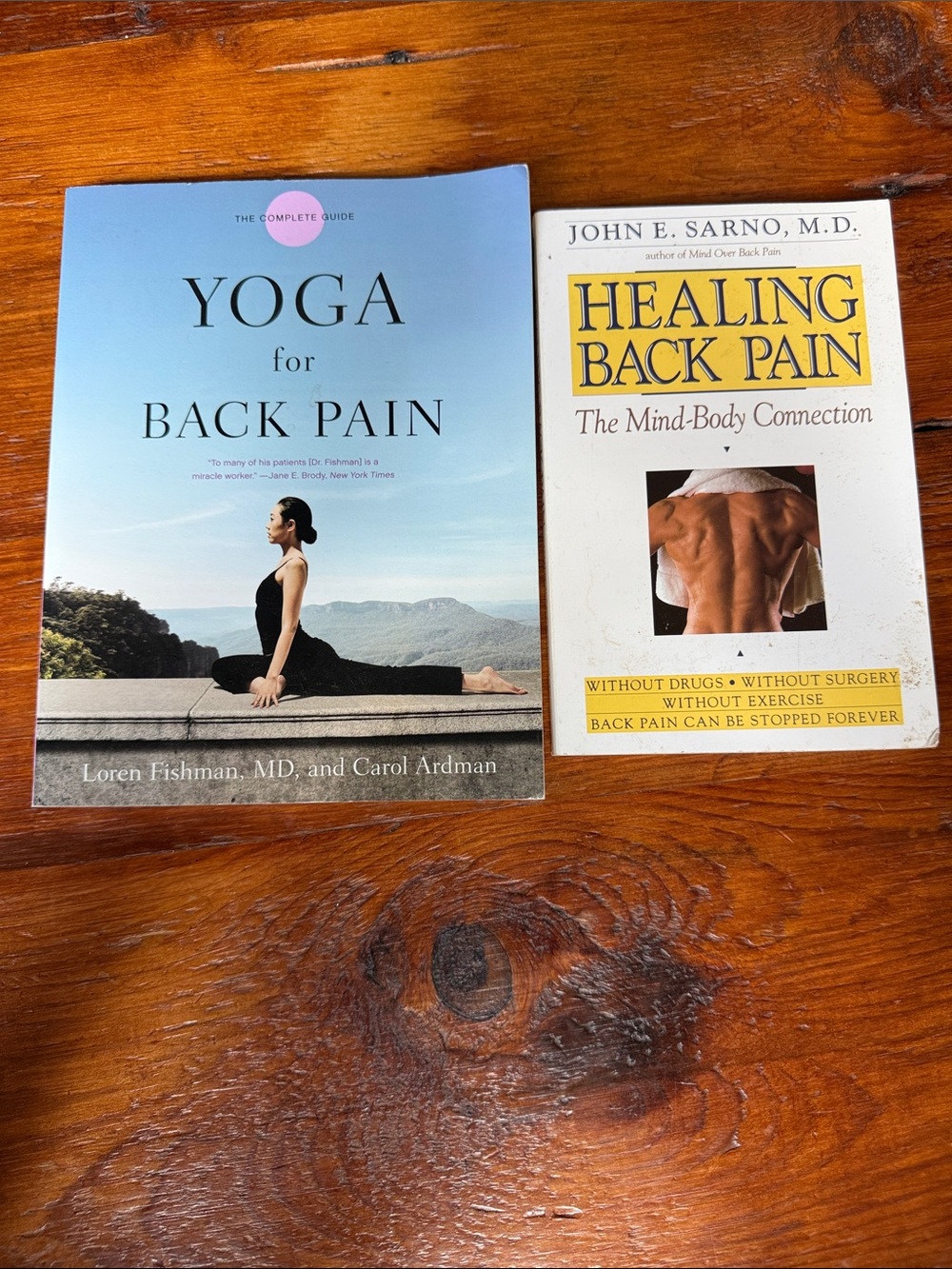 📕 2 Books Yoga for Back Pain & Healing Back Pain